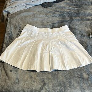 Joe Benbasset Cream Mini Skater Skirt Pleated Casual